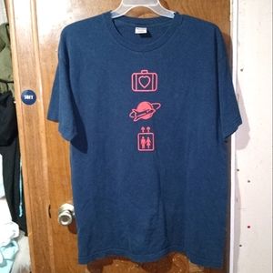 XL U2 tour blue t shirt